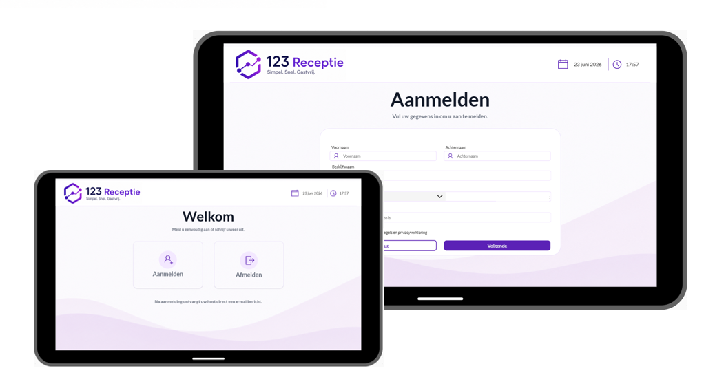 Voorbeeld van 123 Receptie